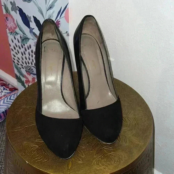 Maiyet black Hidden Platform Heels sz 10.5 - Picture 3 of 9